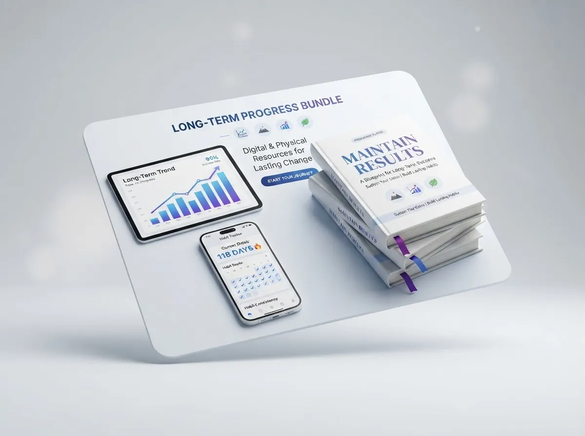 Maintain results long term - habit tracker digital product mockup