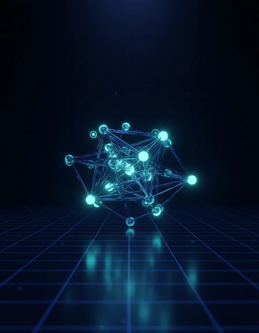 Glowing interface nodes representing instant connectivity and intelligent web scheduling