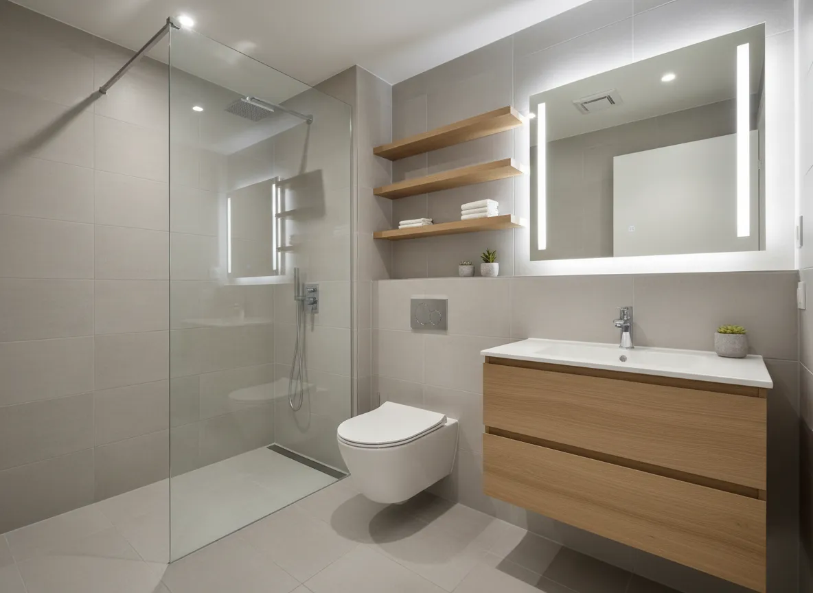 Small bathroom remodel in NYC studio apartment