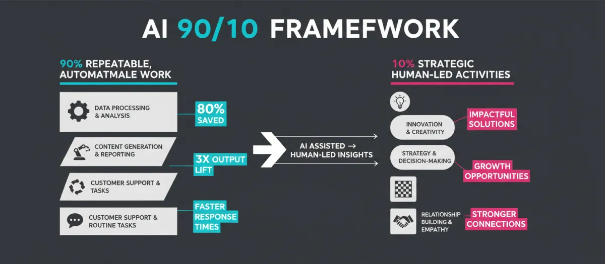 AI 90/10 Framework Productivity Diagram