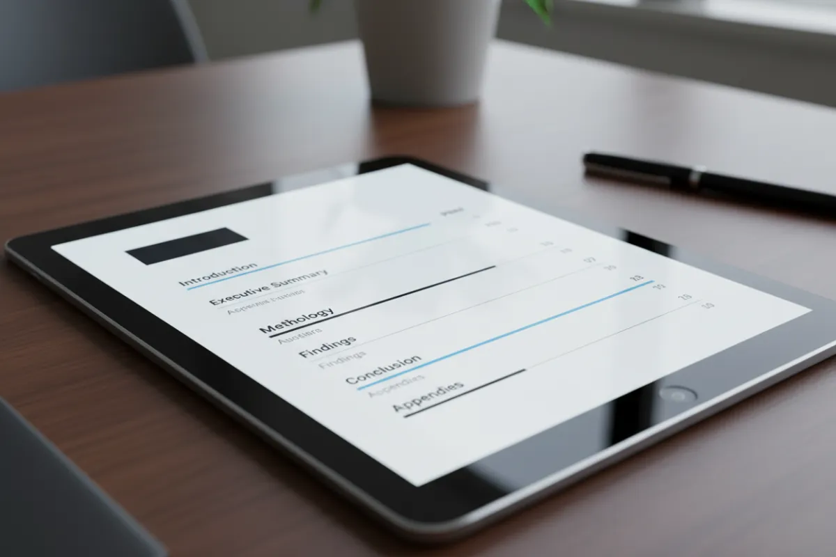 Document PDF montrant un sommaire de rapport d'audit IA de 15 pages