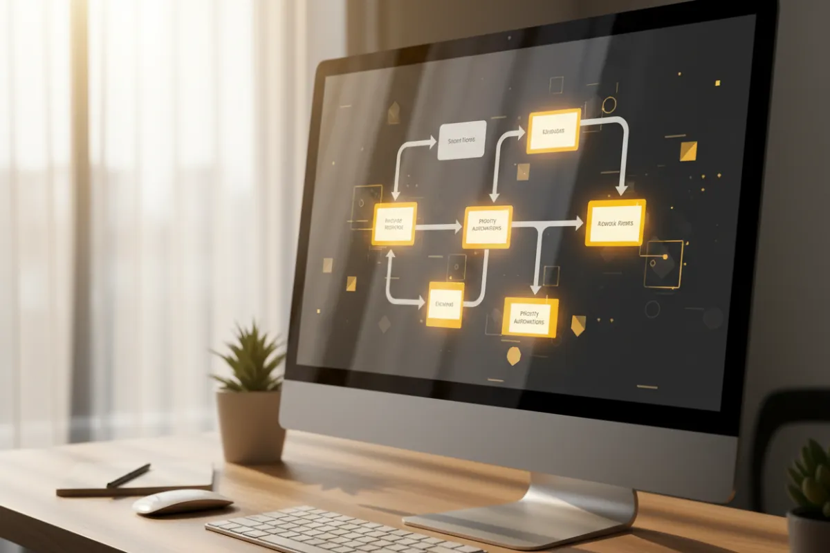 Diagramme de processus avec automatisations prioritaires