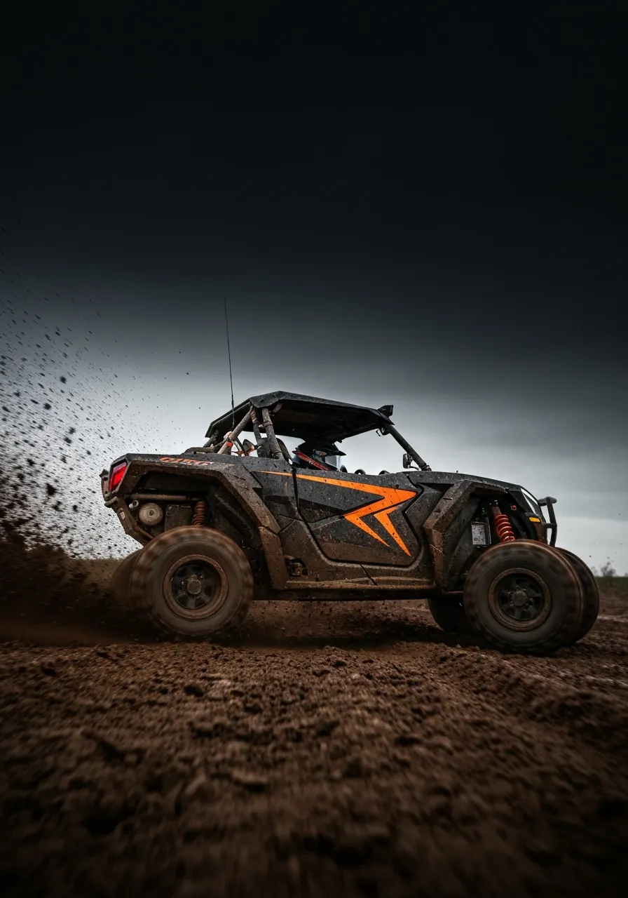 Machine in action off-road