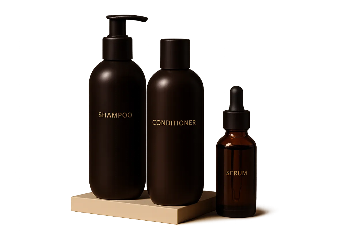 The Moisture Care Trio ritual bottles