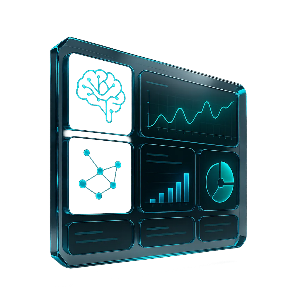 Modern AI dashboard interface mockup