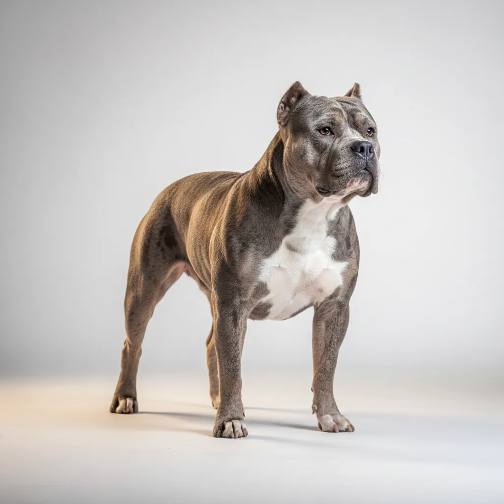 Muscular Alapaha Blue Blood Bulldog standing confidently