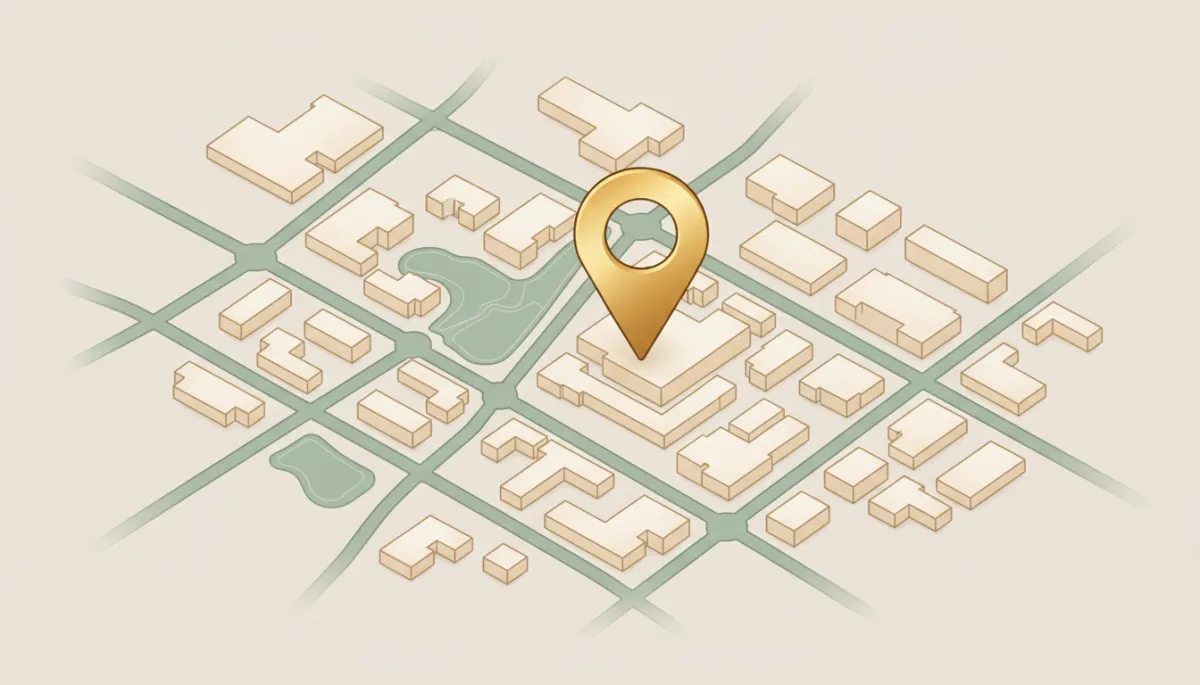 Map showing the location of Ayano Spa