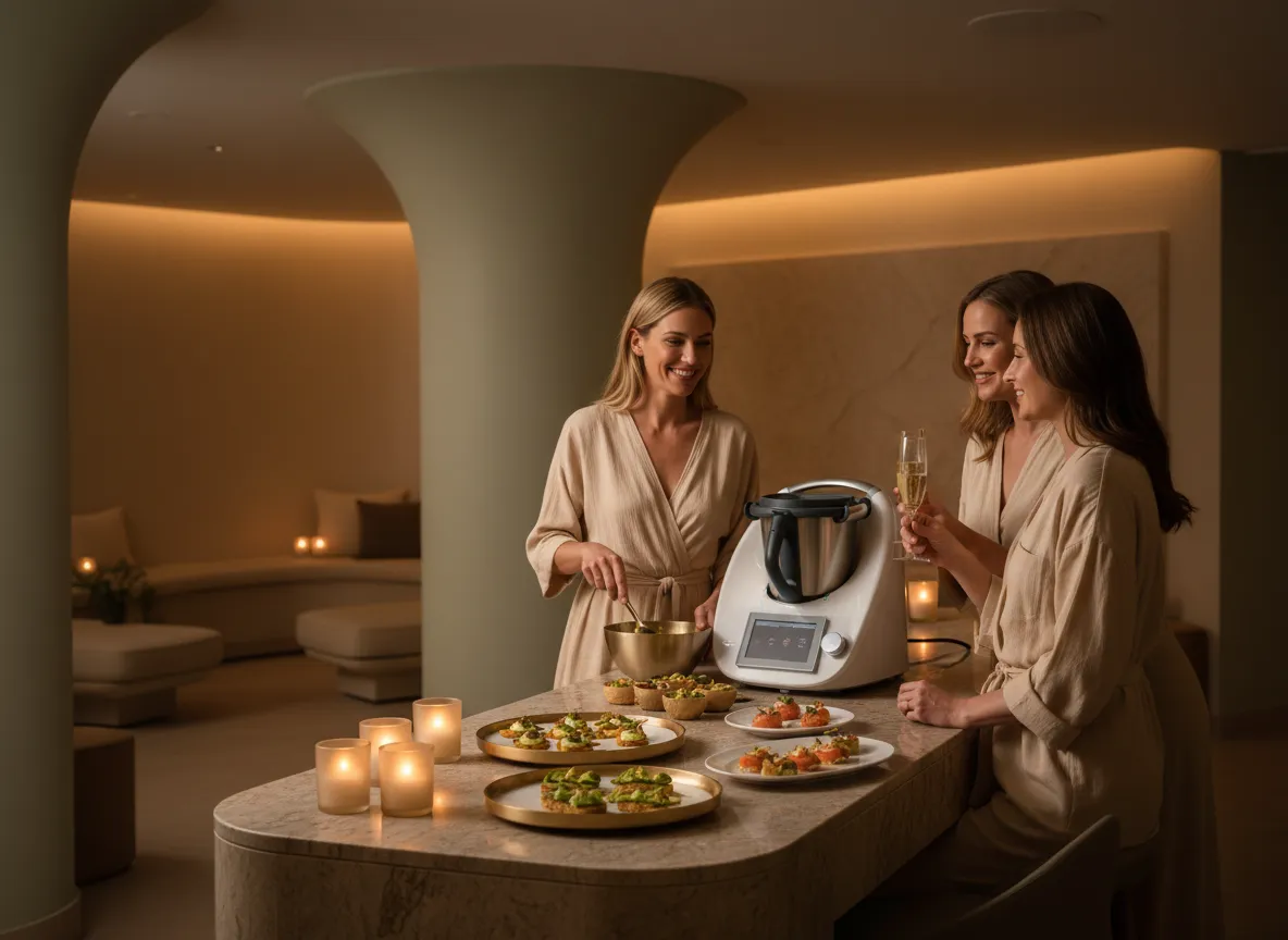 Warm spa and culinary event atmosphere