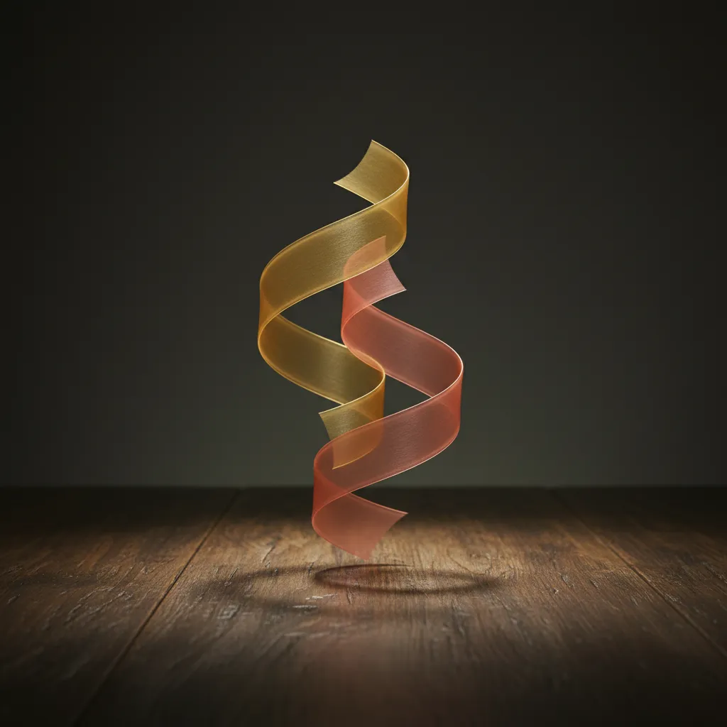 A representation of two concurrent questions running through the process.