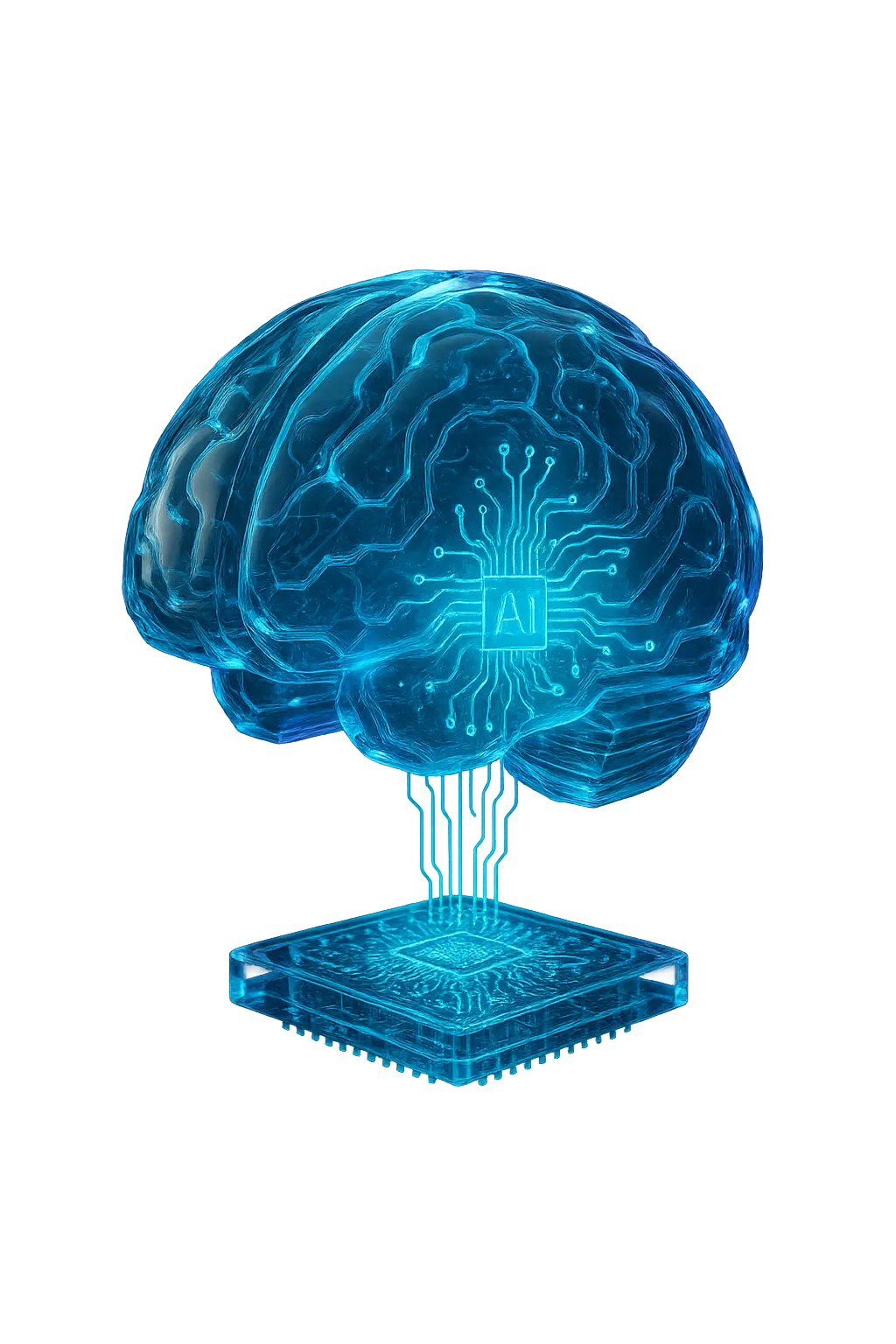 Futuristic AI Growth Automation Engine visualization in a dark enterprise environment