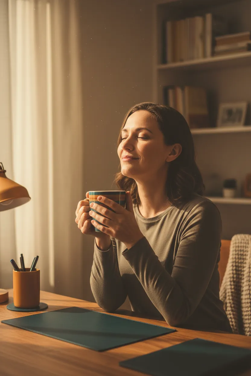A quiet moment of relief and peace of mind for a parent