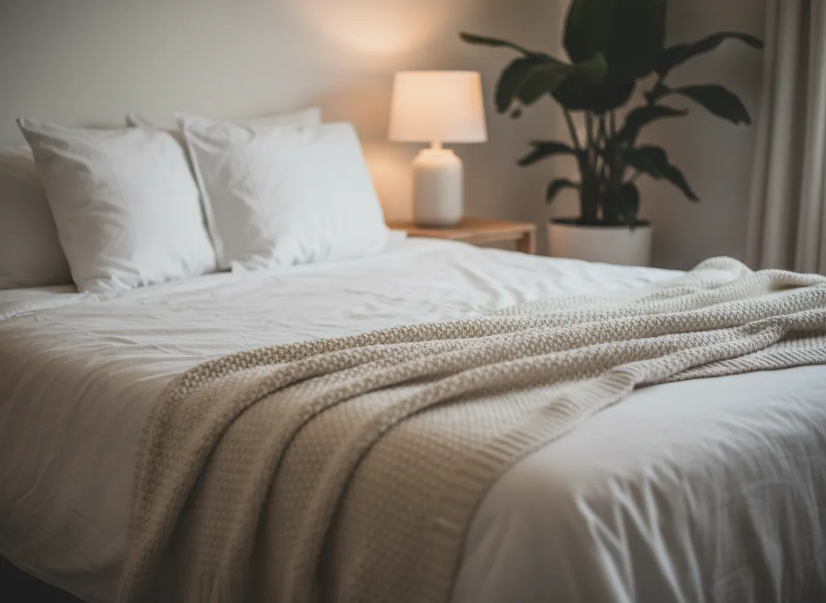 Peaceful bedroom environment promoting restful sleep