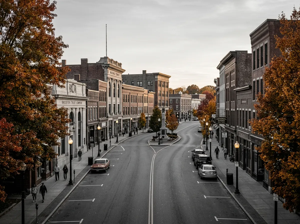 Brockton Massachusetts historic district and neighborhood landscape