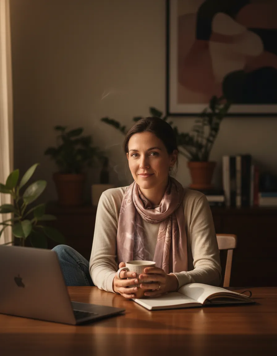 Founder enjoying the freedom of a flexible career
