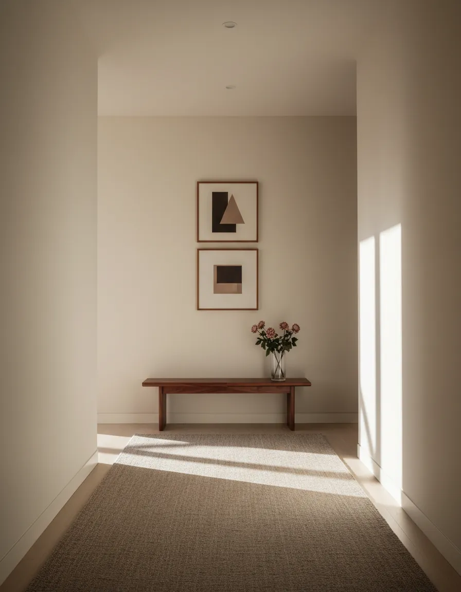 A welcoming, serene hallway