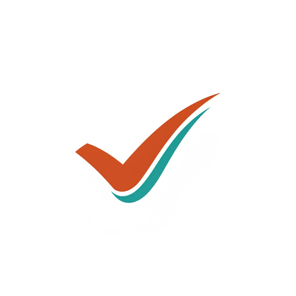 StreakerApp logo concept: stylized check-mark streak in orange with teal accent.