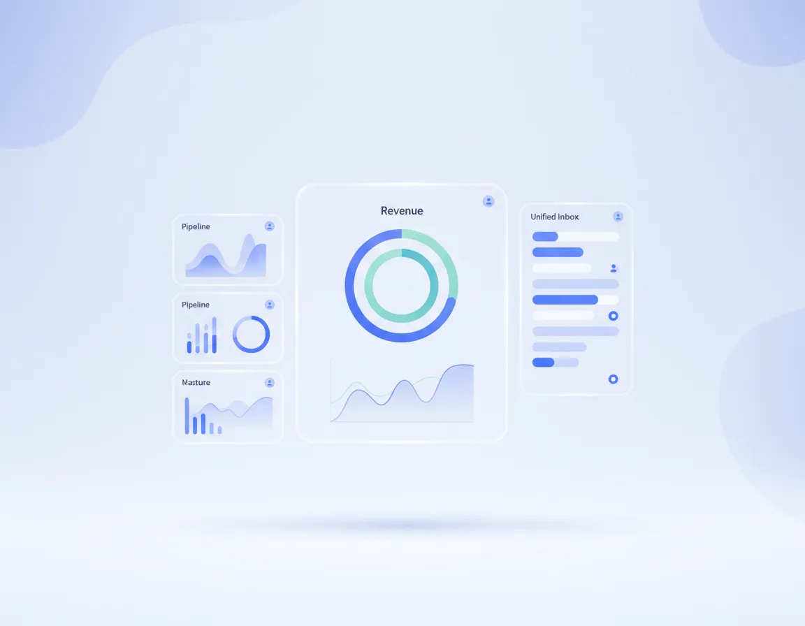 CRM dashboard preview for Products & Services