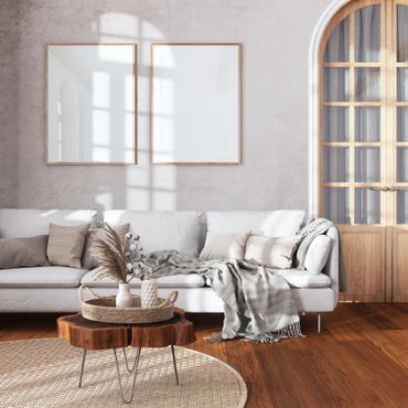 Living room staging