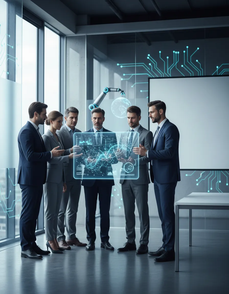 Tým na firemním workshopu integrace umělé inteligence