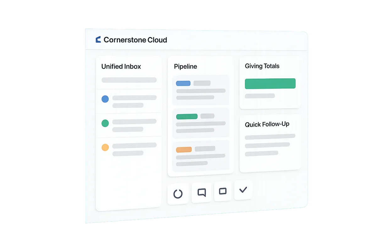 Cornerstone Cloud UI mockup