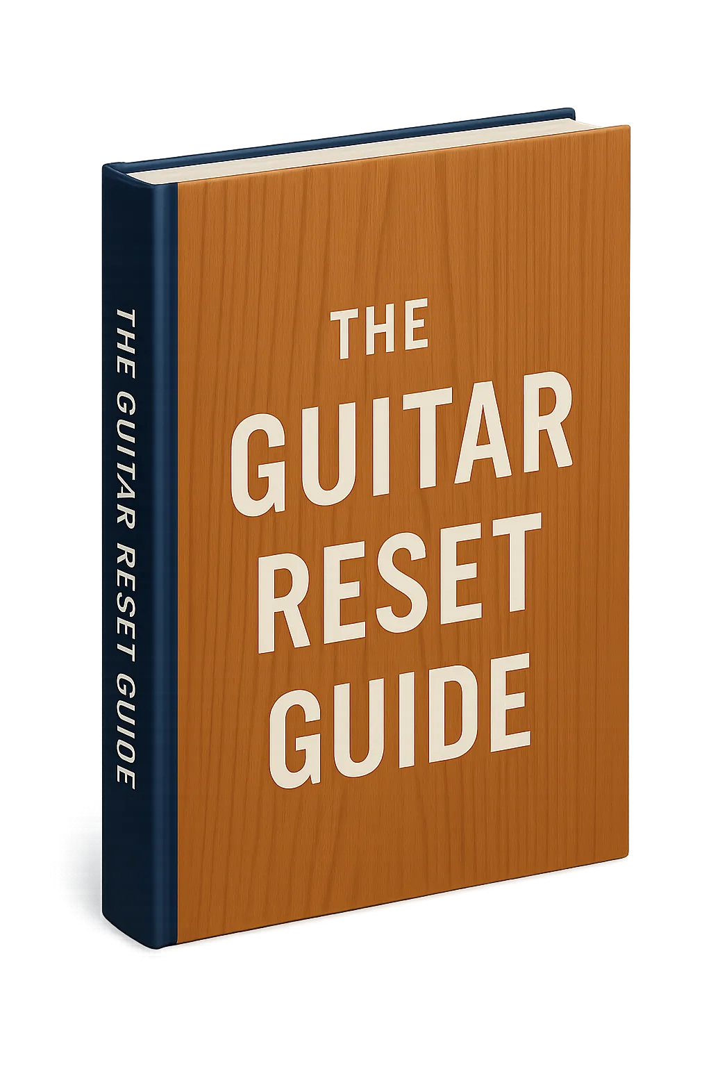 Floating 3D Ebook Mockup of The Guitar Reset Guide
