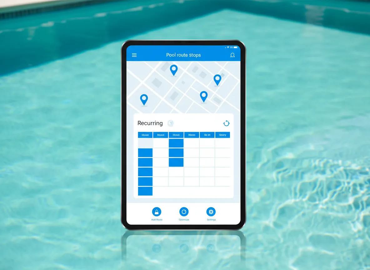 AI managing recurring pool cleaning routes