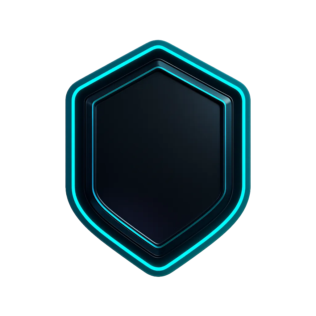 Clean glowing brand shield representing a secure GHL workspace