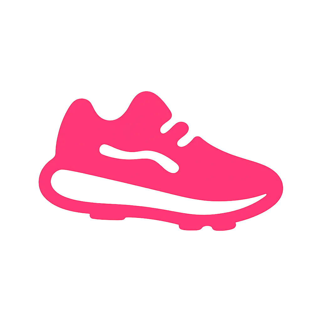 Pink running shoe icon