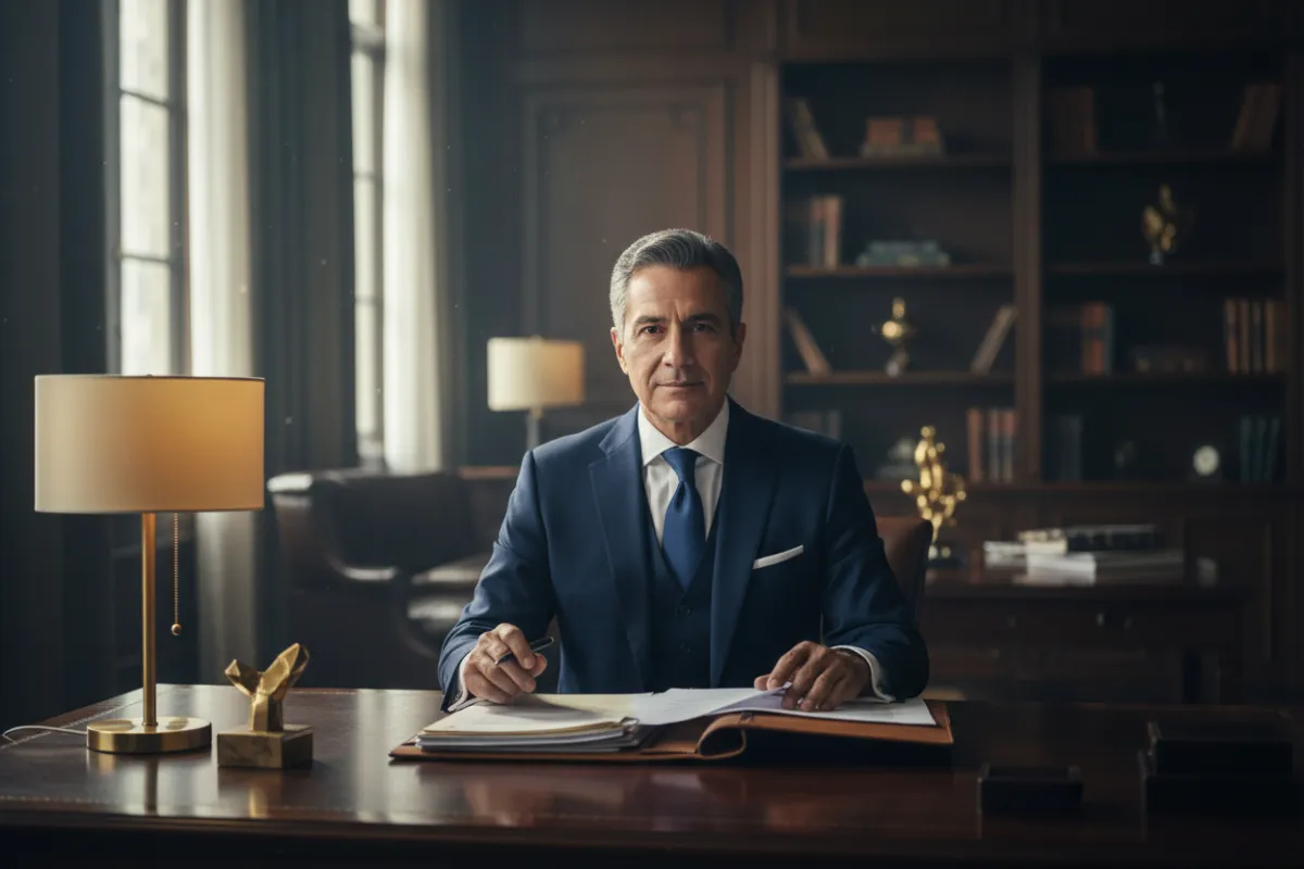 Diverse executive leader speaking confidently in a boardroom