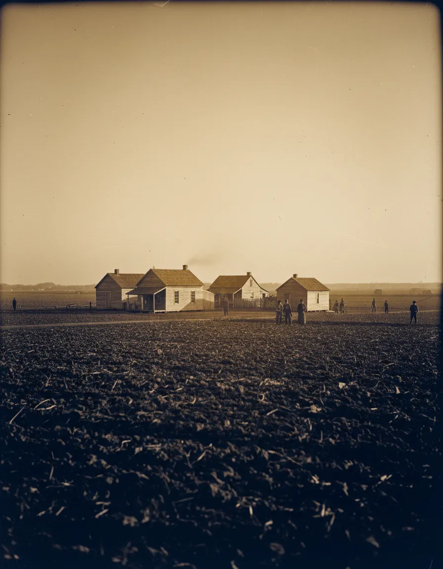 Historical photo representing the Antioch Colony in the 1860s