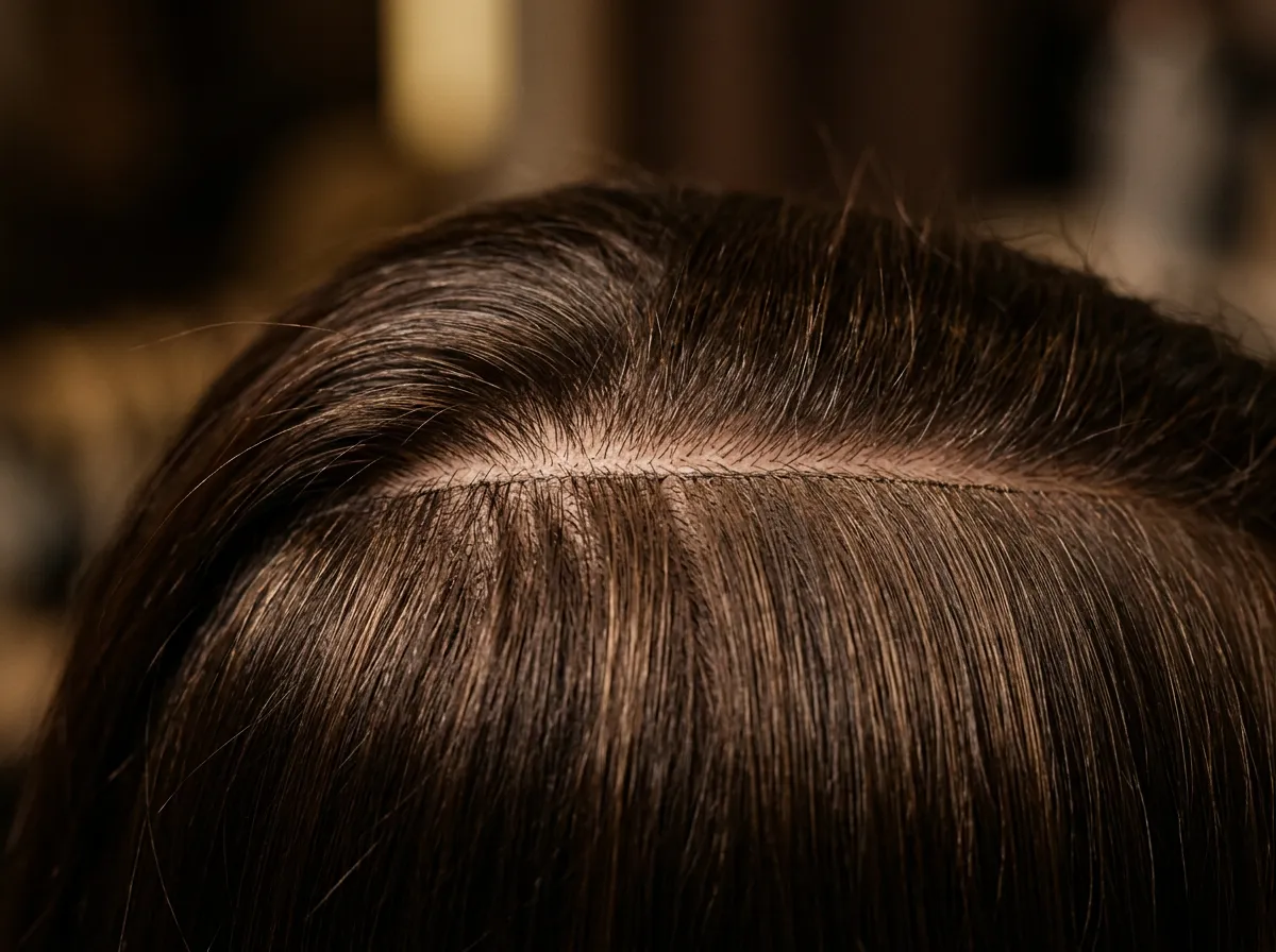 Ultra thin featherweight weft placement lying flat and secure against the natural hairline without tension