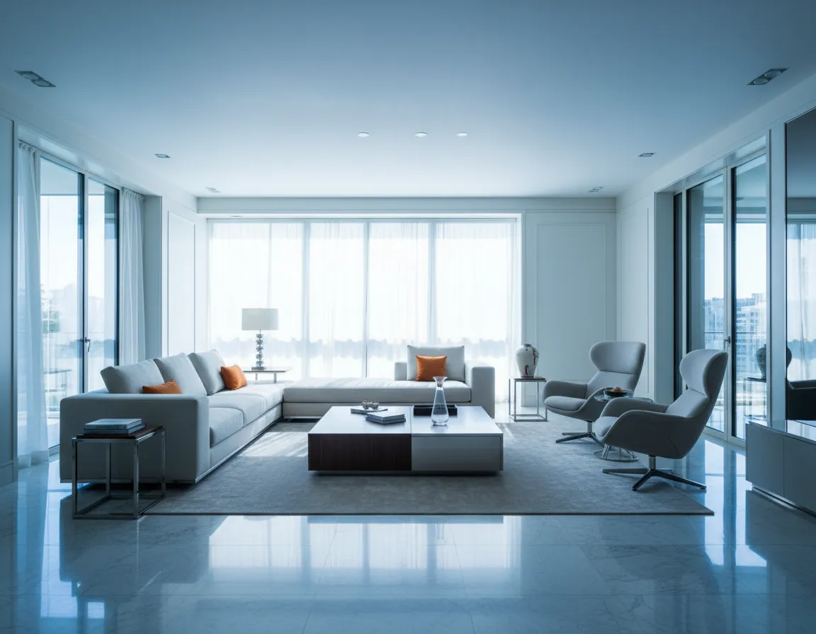Pristine luxury home interior indicating clean residential service