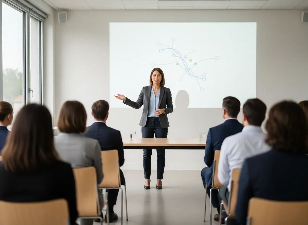 Erin presenting and leading programs