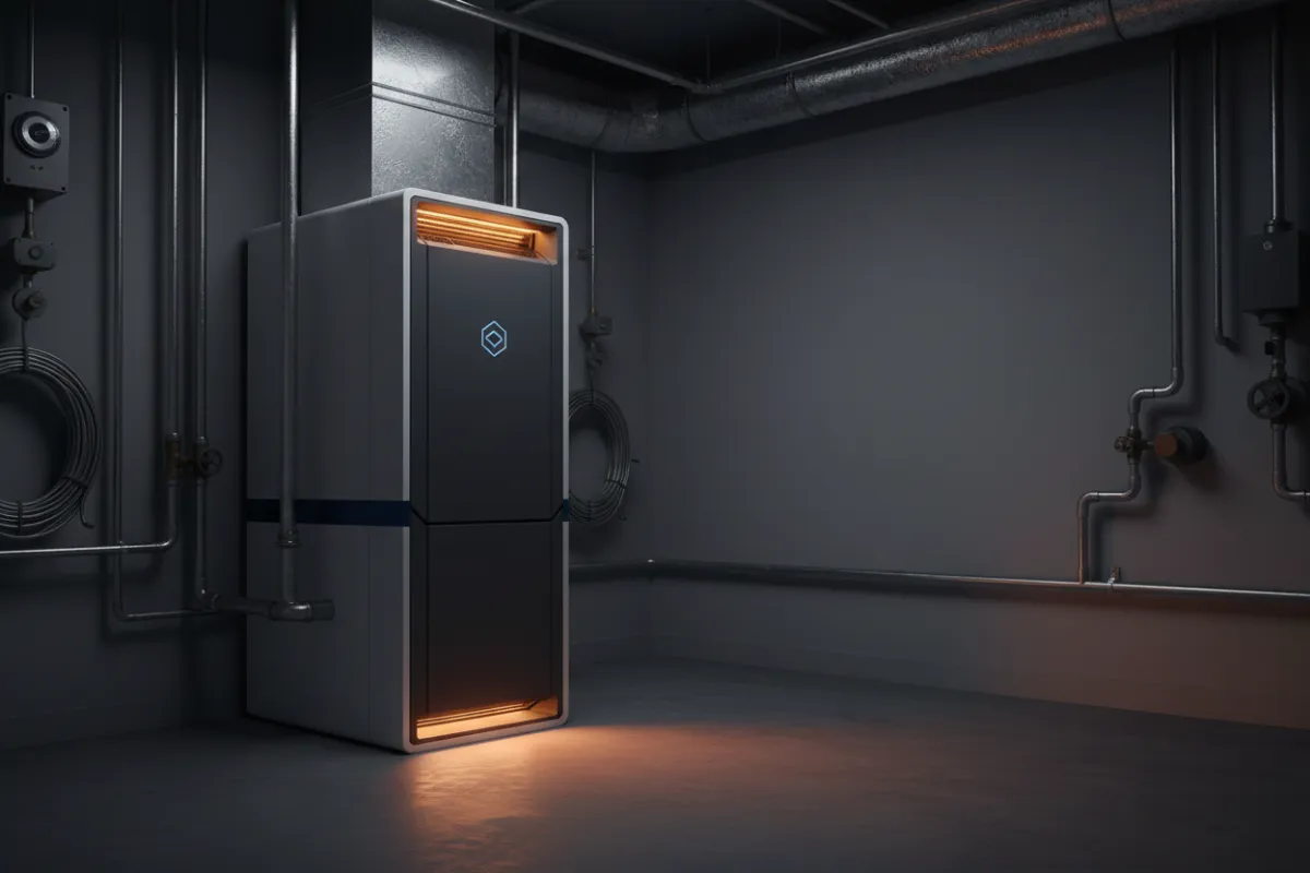 High-efficiency heating system installation