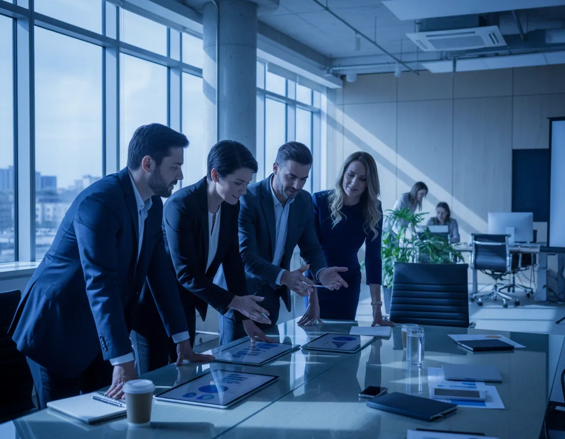 Professional strategic partnership meeting
