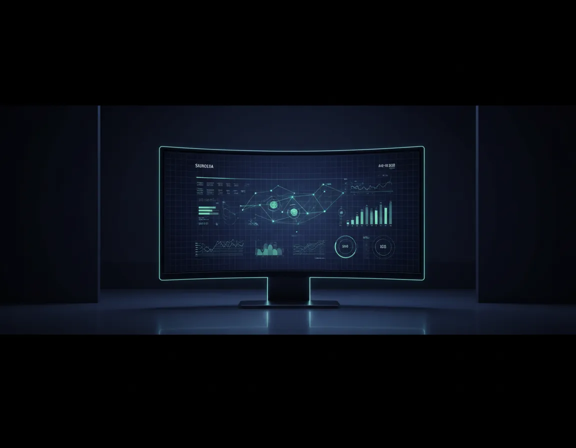 Data dashboard showing strategic growth insights