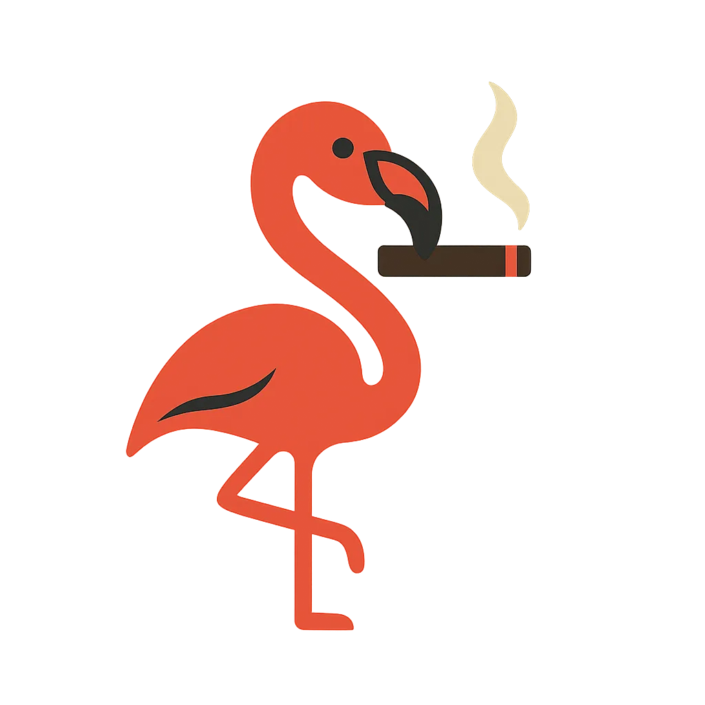 The Smokin' Flamingo Logo
