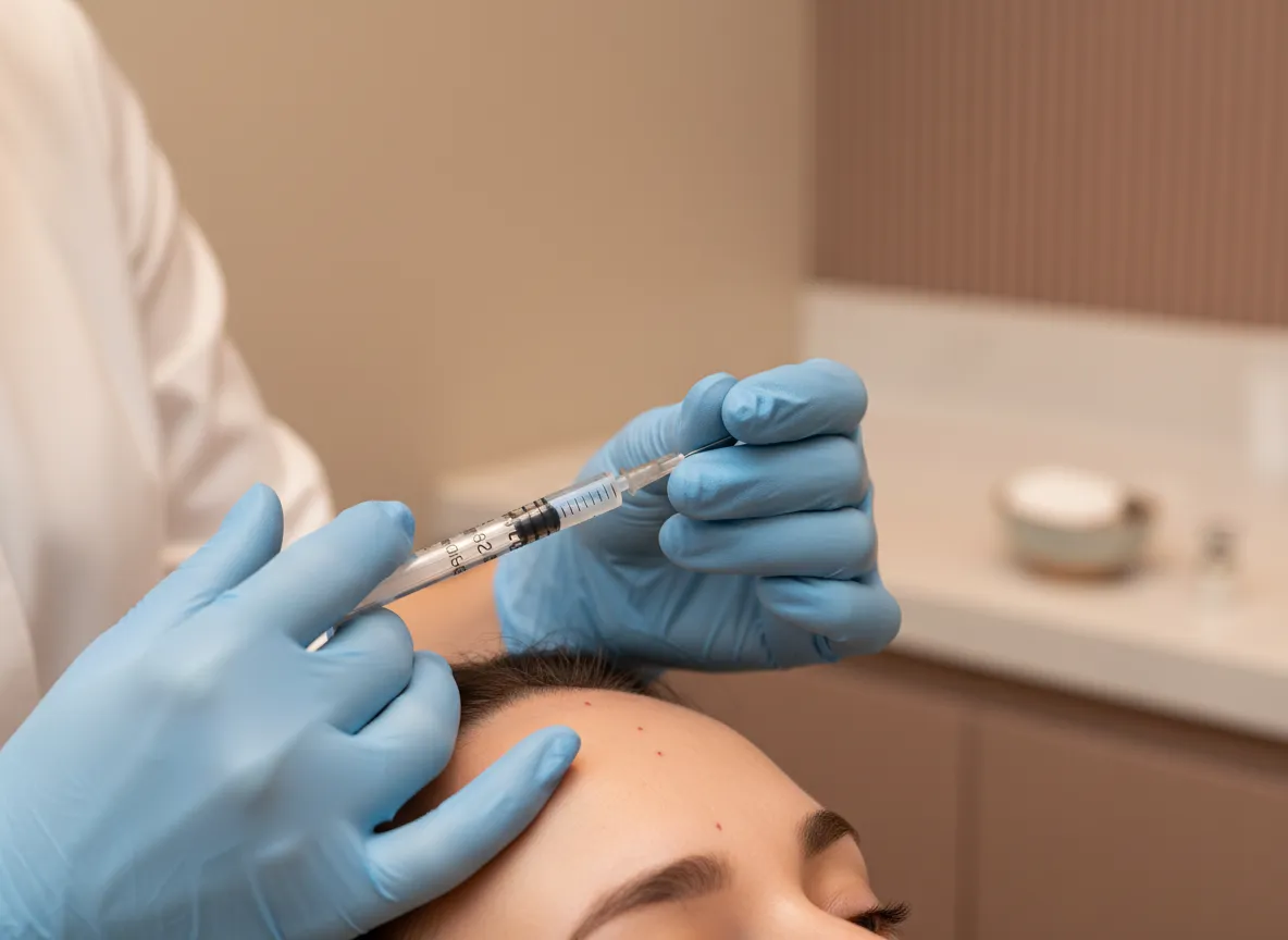 Botox injections in a medical spa setting