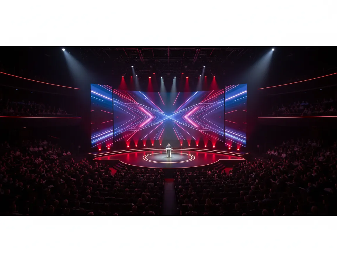 Flawless stage execution and large LED walls at an executive summit