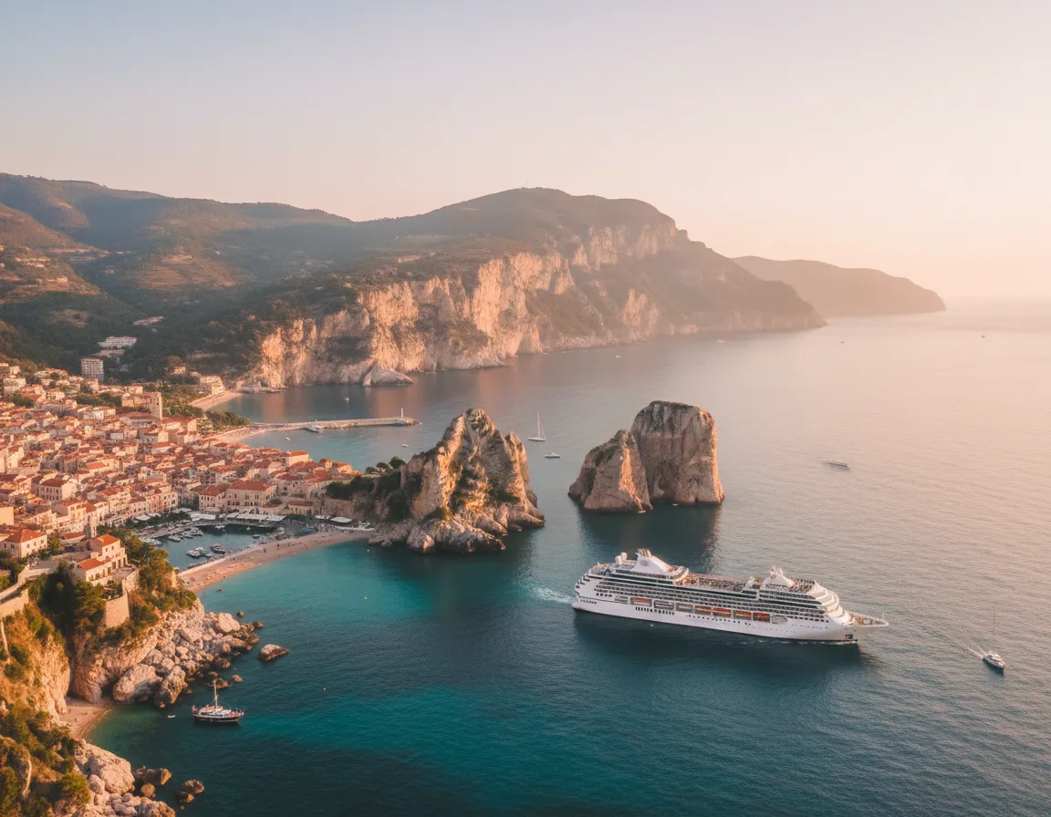 Mediterranean cruise coastline