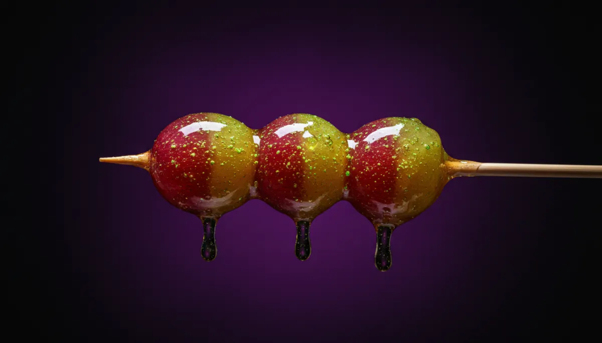 Fresh candied grapes