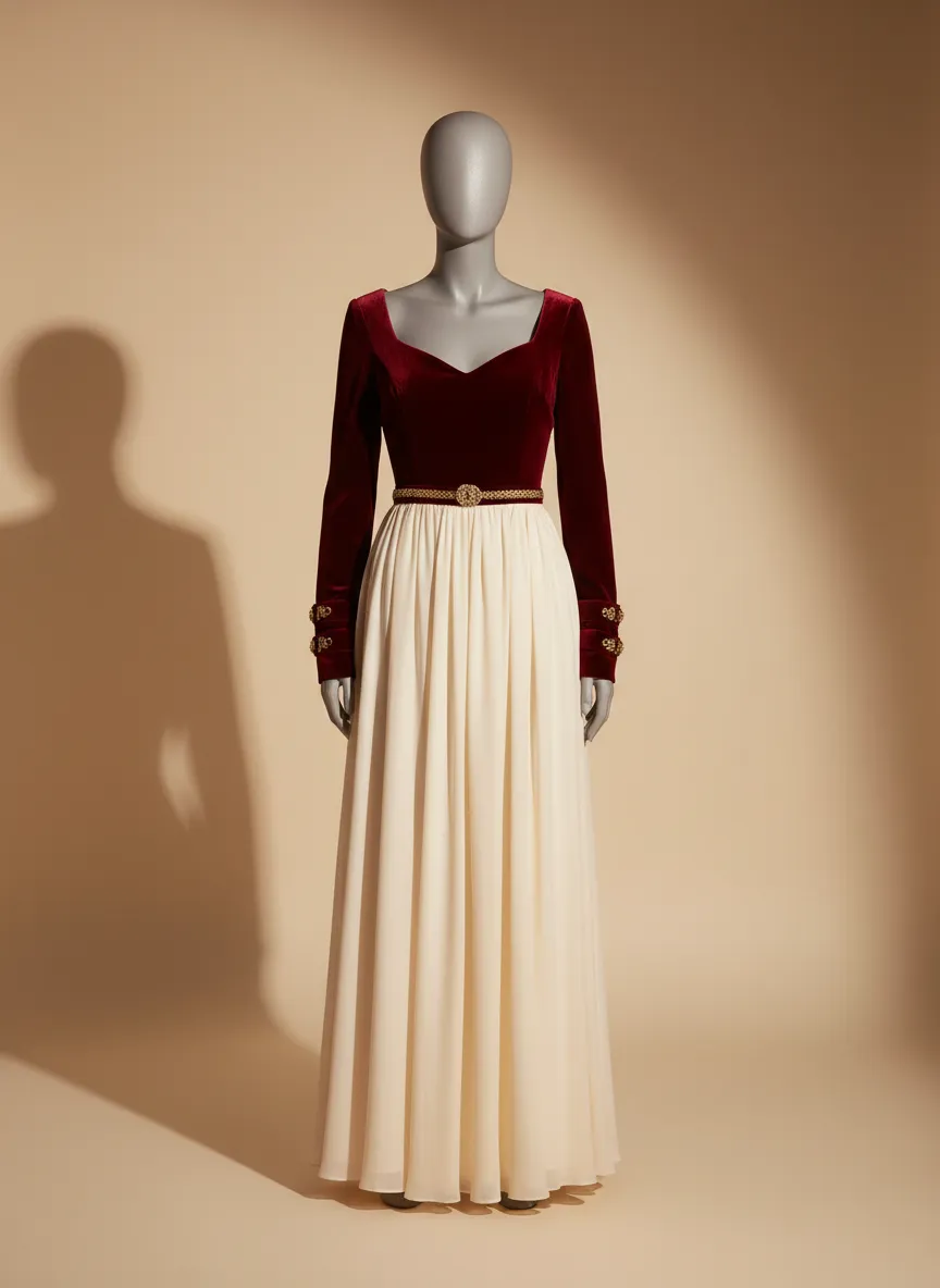Velvet Trim Bodice