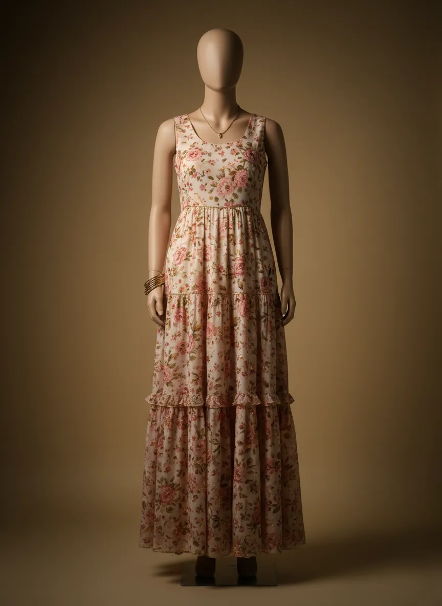 Tiered Floral Maxi