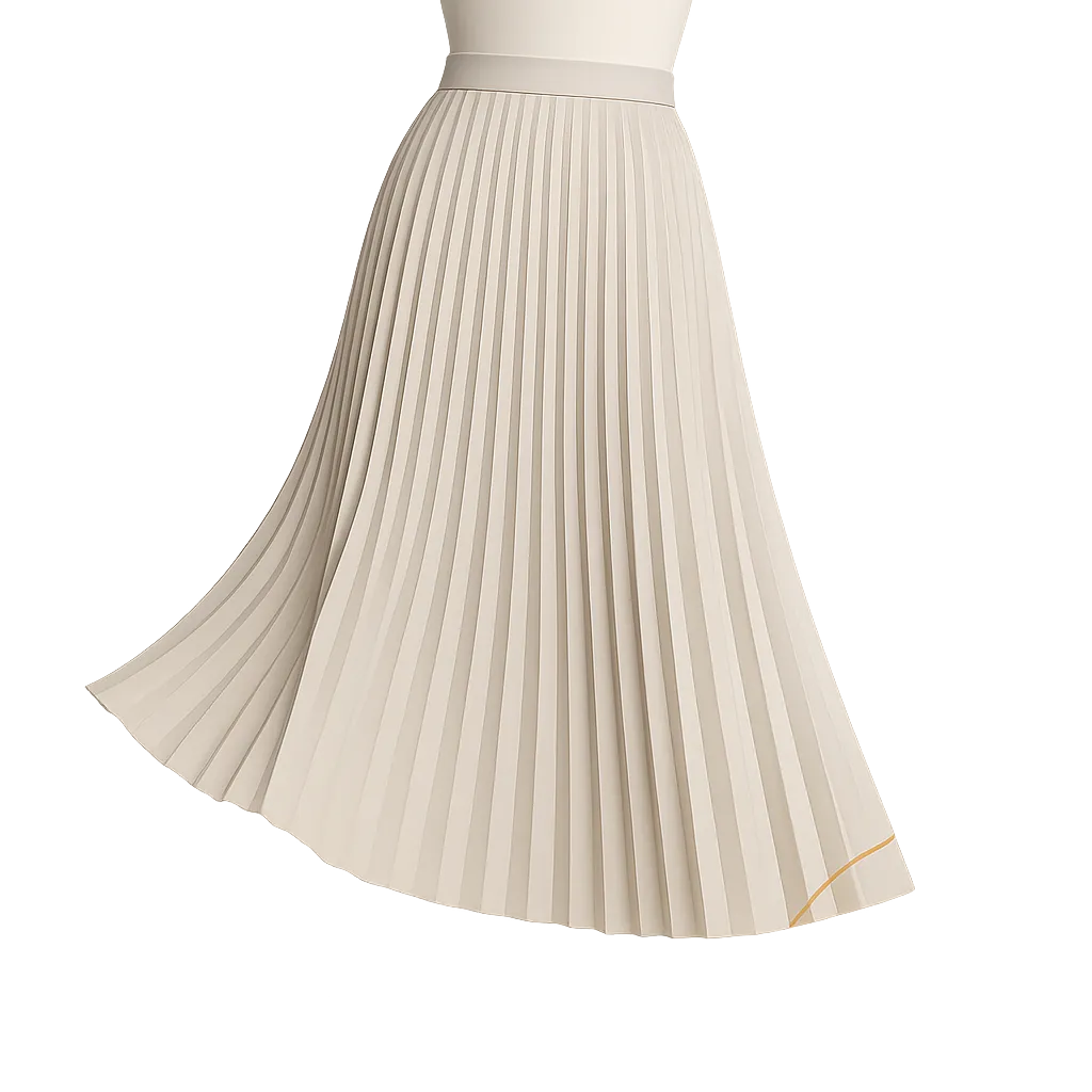 Pleated Midi Skirt