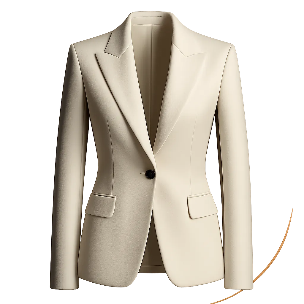Sculpted Wool Blazer