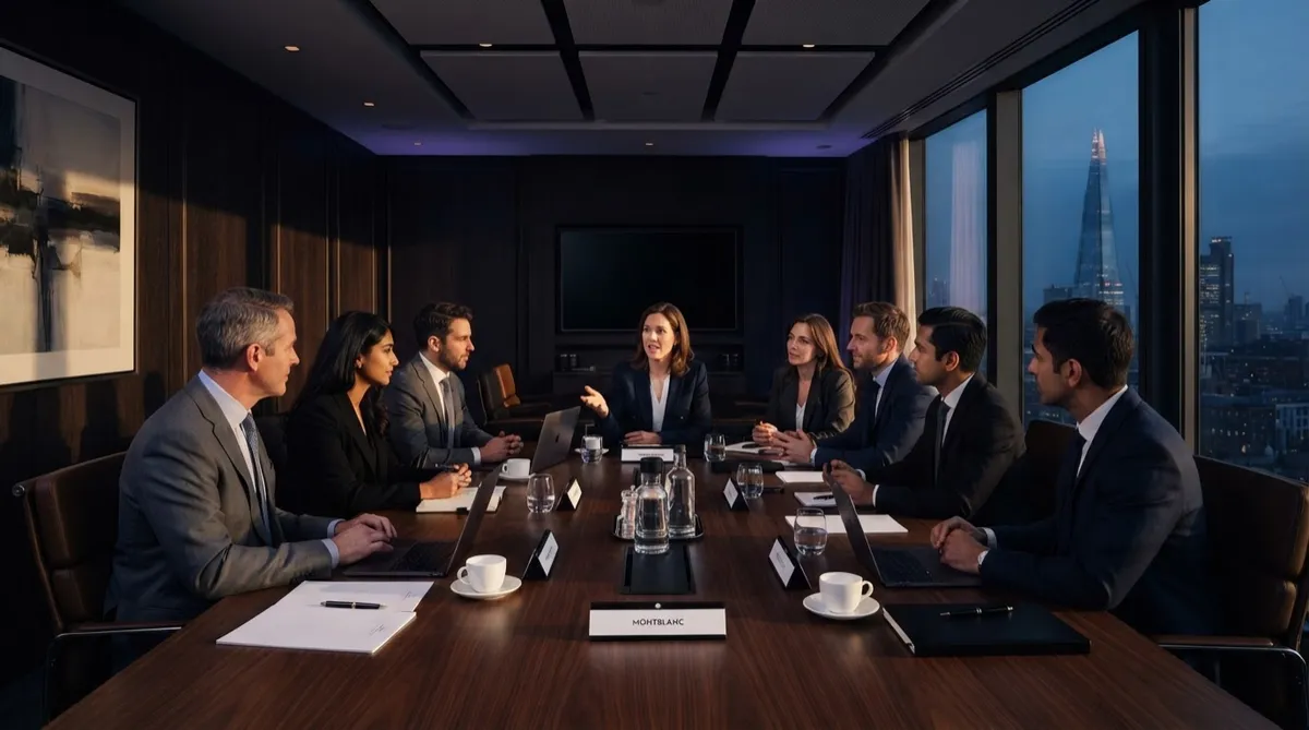Executive cohort collaborating during a bi-weekly private mastermind sprint