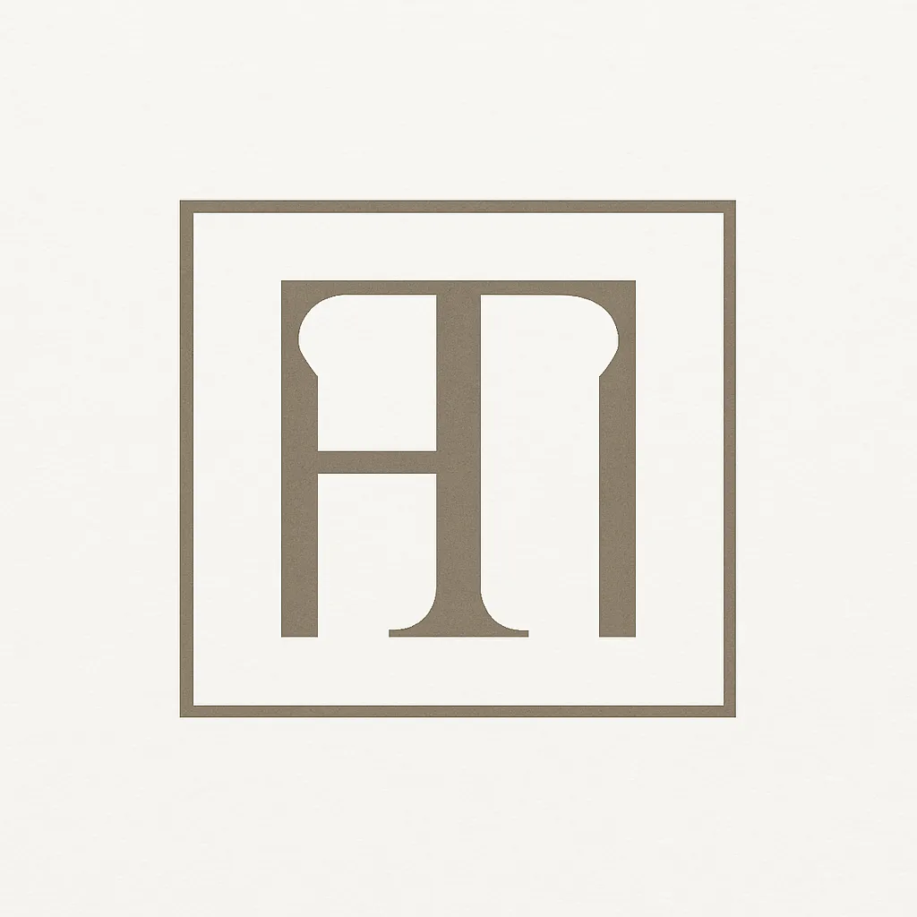 Boutique hotel minimalist monogram logo