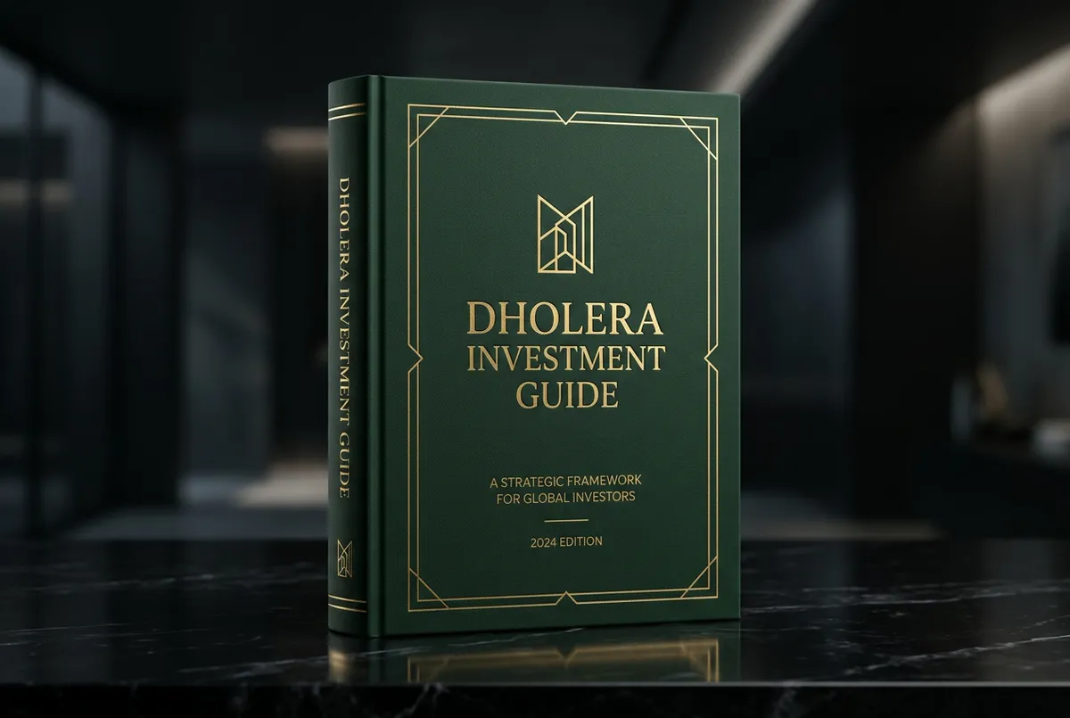 3D Mockup preview of the Dholera Institutional Investment Guide dossier