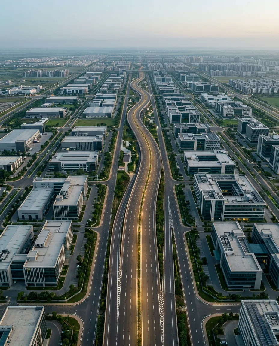 Dholera Special Investment Region masterplanned smart city infrastructure and expressway network