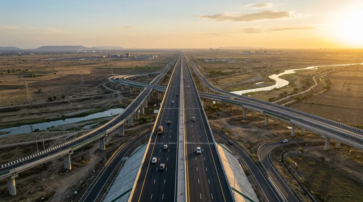 Ahmedabad-Dholera Expressway construction corridor